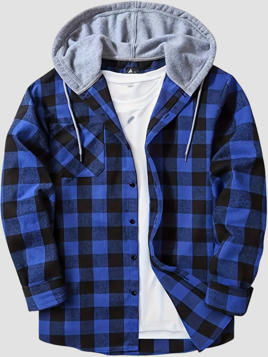 EDWARD | HOODED PLAID JACKET