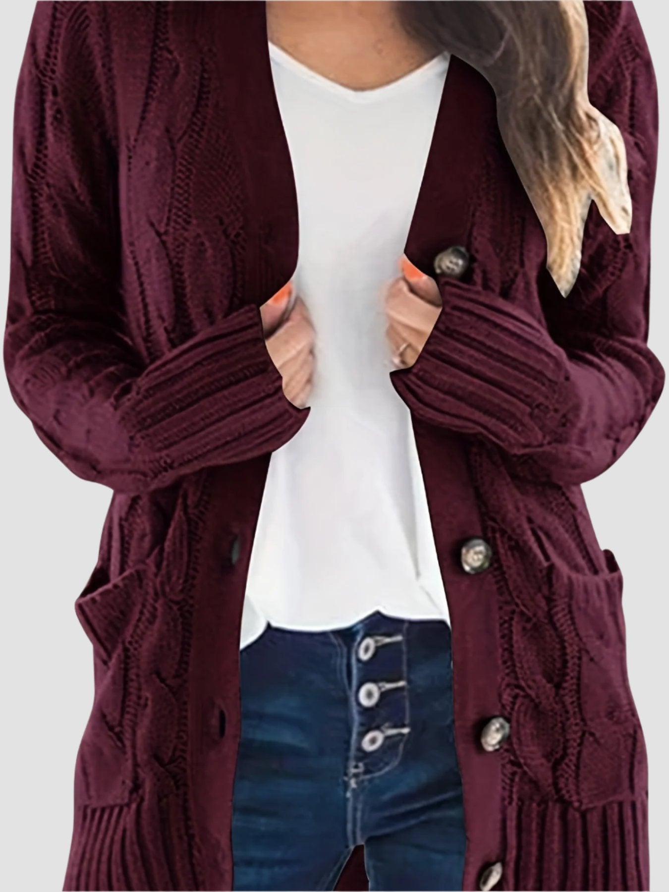 DIANNE | CABLE KNIT CARDIGAN