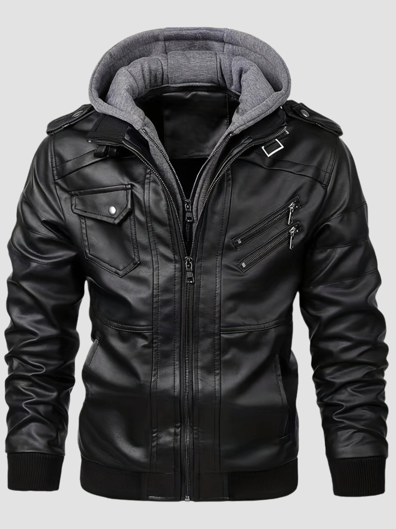 PAUL | HOODED LEATHER JACKET