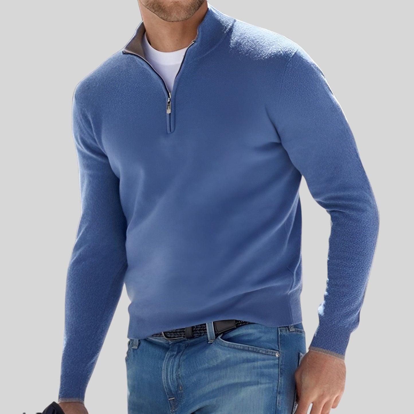 BRADLEY | HALF-ZIP KNIT SWEATER