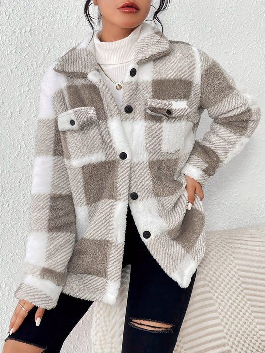 HANNAH | PLAID BUTTON-UP JACKET