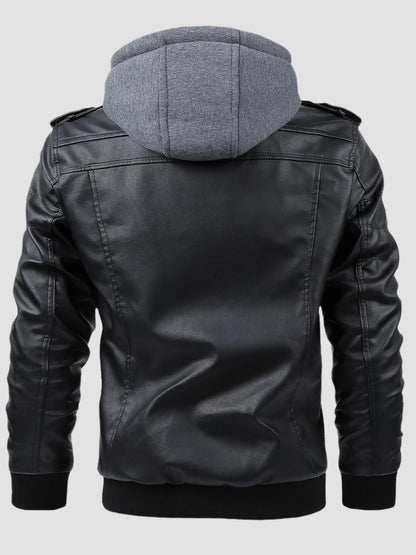 PAUL | HOODED LEATHER JACKET